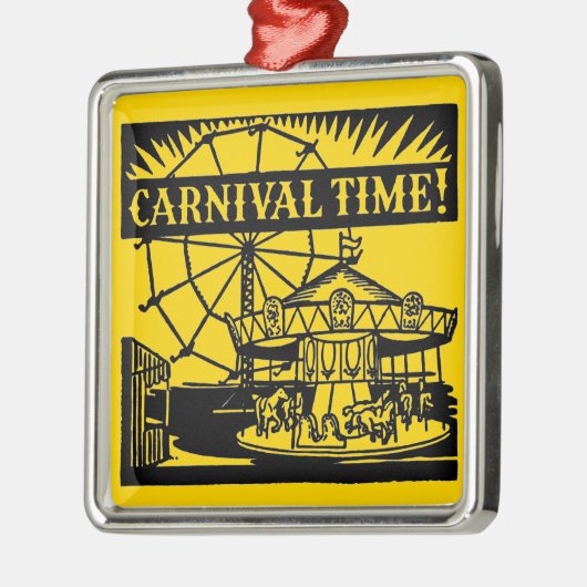 Carnavaltijd Metalen Ornament (Links)