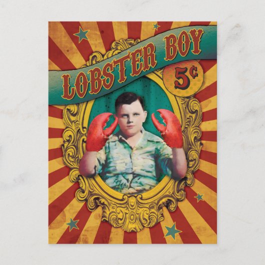  carnavalzijde Show Lobster Boy Briefkaart (Voorkant)