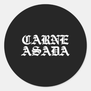 Carne Asada Mexican Food BBQ Ronde Sticker