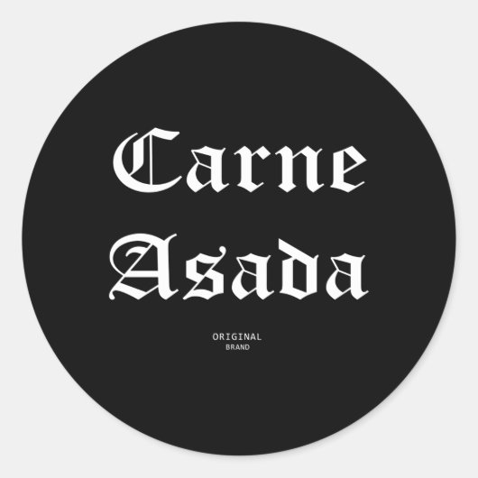 Carne Asada Ronde Sticker (Voorkant)