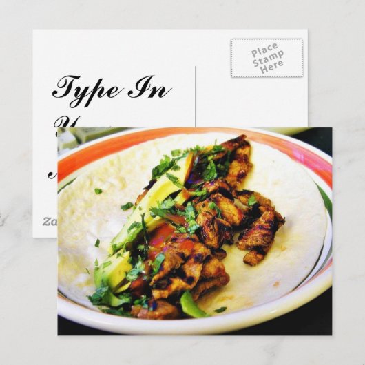 Carne Asada Tacos Briefkaart (Voorkant / Achterkant)