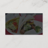 Carne Asada Tacos Guacamole Visitekaartje (Achterkant)