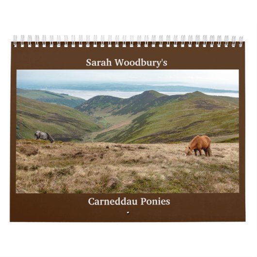 Carneddau Ponies van Sarah Woodbury Kalender (Hoes)