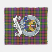 Carnegie Clan Badge Schotse Plaid Fleece Deken (Voorkant (Horizontaal))