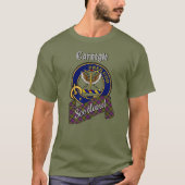 Carnegie Clan Badge & Tartan T-shirt (Voorkant)