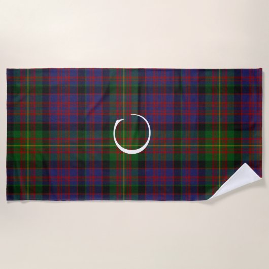 Carnegie Clan Tartan Pset Monogram Beach Towel Strandlaken (Voorkant)