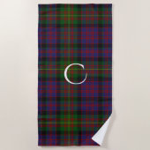 Carnegie Clan Tartan Pset Monogram Beach Towel Strandlaken (Voorkant)