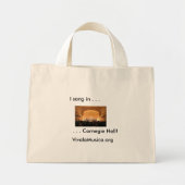 Carnegie Hall Canvas Bag Mini Tote Bag (Voorkant)
