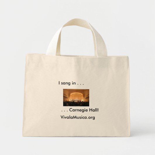 Carnegie Hall Canvas Bag Mini Tote Bag (Voorkant)