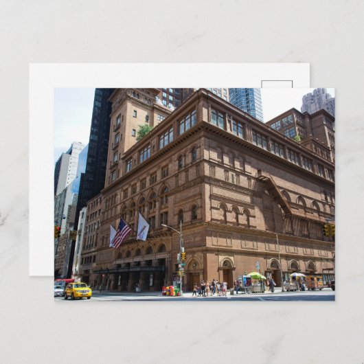 Carnegie Hall in New York City Briefkaart (Voorkant / Achterkant)