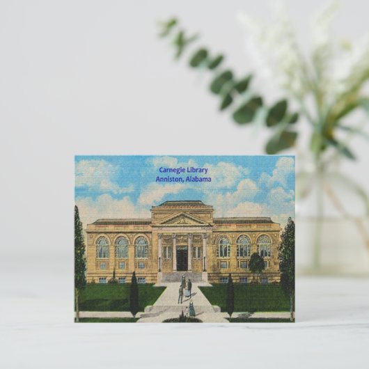 Carnegie Library Anniston Alabama Briefkaart (Staand voorkant)