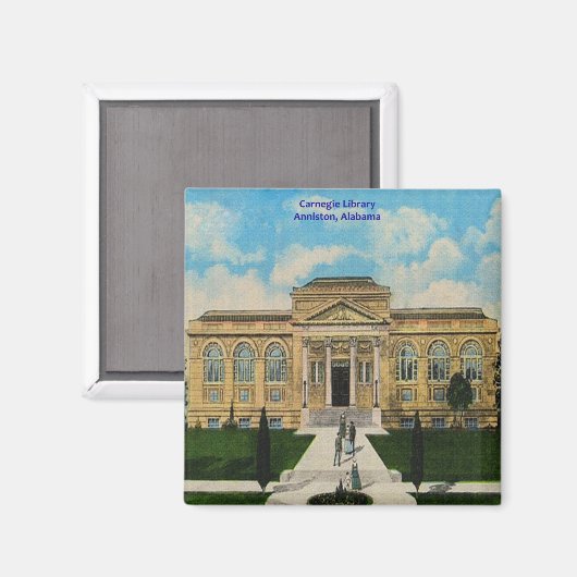Carnegie Library Anniston Alabama Magneet (Voorkant / Achterkant)
