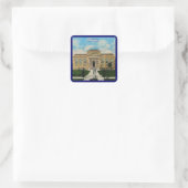  Carnegie Library Anniston Alabama Vierkante Sticker (Tas)