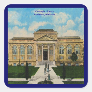  Carnegie Library Anniston Alabama Vierkante Sticker