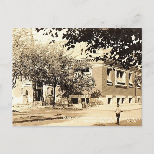 Carnegie Library, Brooklyn, New York Vintage Briefkaart (Voorkant)