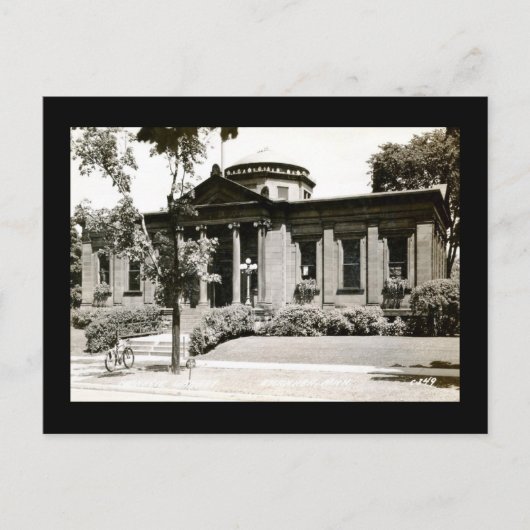 Carnegie Library, Escanaba, Vintage van Michigan Briefkaart (Voorkant)