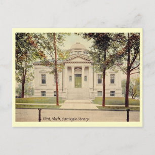 Carnegie Library, Flint, Michigan  Briefkaart