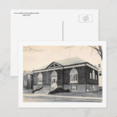 Carnegie Library, Little Herfsten, Vintage van New Briefkaart (Voorkant / Achterkant)