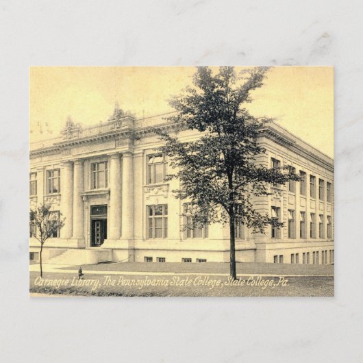 Carnegie Library, State College, Pennsylvania 1909 Briefkaart (Voorkant)