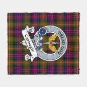 Carnegie Modern Clan Badge Tartan Pset Fleece Deken (Voorkant (Horizontaal))