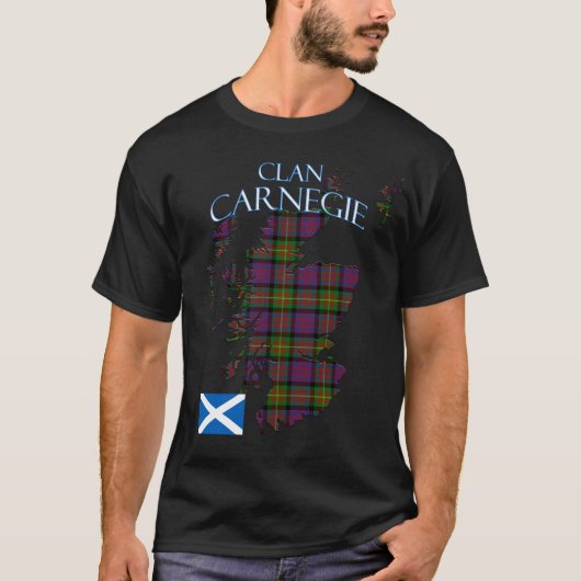 Carnegie Scottish Clan Tartan Schotland T-shirt (Voorkant)