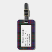 Carnegie Tartan Plaid Bagagelabel (Voorkant verticaal)
