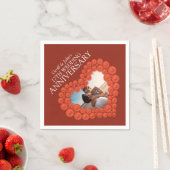 Carnelian 17th bruiloft aangepaste foto servet (Insitu)