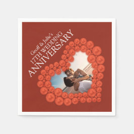 Carnelian 17th bruiloft aangepaste foto servet