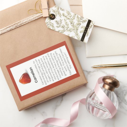 Carnelian Crystal Betekenis Sieraden Pakket Label (Geschenken)