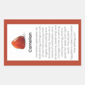 Carnelian Crystal Betekenis Sieraden Pakket Label (Voorkant)