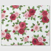 Carnenkritiek roze roze roze rozen ompakken papier (Vlak)