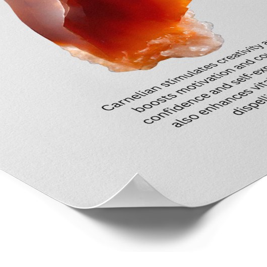 Carneool Crystal Betekenis Poster (Hoek)