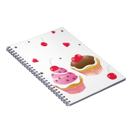 carnet "Amour de cupcakes" Notitieboek (Rechterzijde)