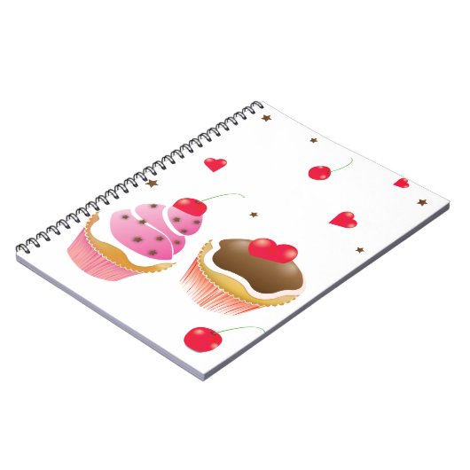 carnet "Amour de cupcakes" Notitieboek (Linkerzijde)