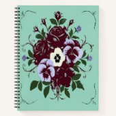 Carnet de Notes Botanique - Roses et Pensées Notitieboek (Voorkant)