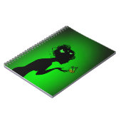 Carnet De vrouw groene vlinders Notitieboek (Linkerzijde)
