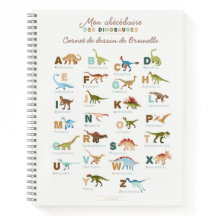 Carnet Dessin Abacedaire Dinosaures (Frans)