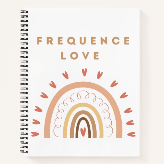 Carnet Frequence Love met regenboog Notitieboek (Voorkant)