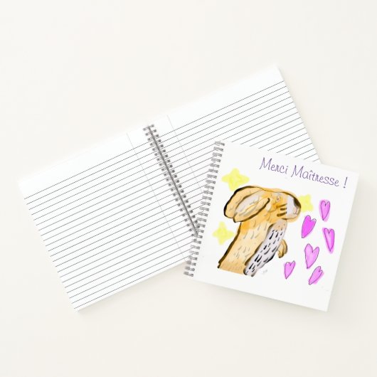 Carnet merci Maîtresse! Notitieboek (Binnen)