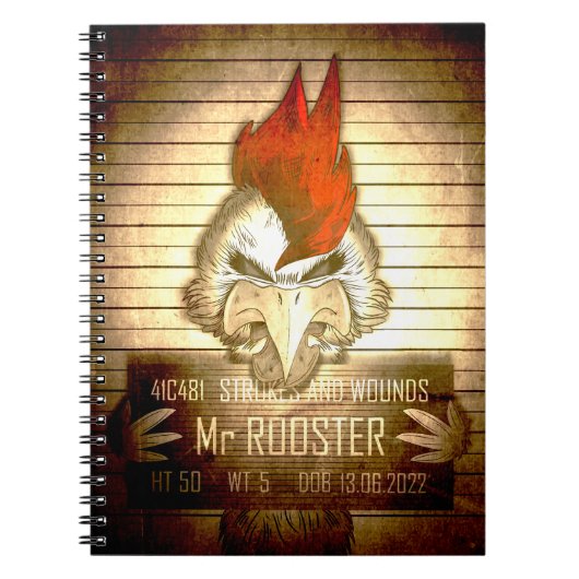 Carnet Mr Rooster Vintage Notitieboek (Voorkant)