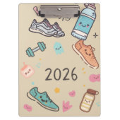 Carnet Sport 2026 – Agenda Sportif Mignon Klembord (Voorkant)