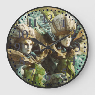 Carnevale di Venezia Italië Europa Kunstmuur Klok