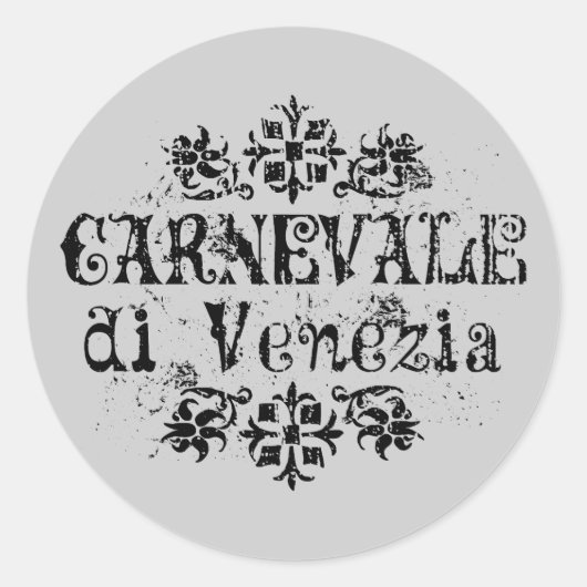Carnevale di Venezia Ronde Sticker (Voorkant)