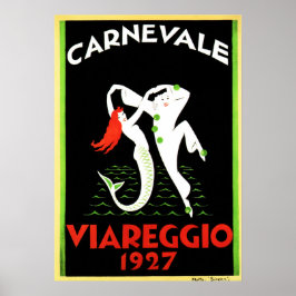CARNEVALE VIAREGGIO Carnival Old Italiaanse Art De Poster