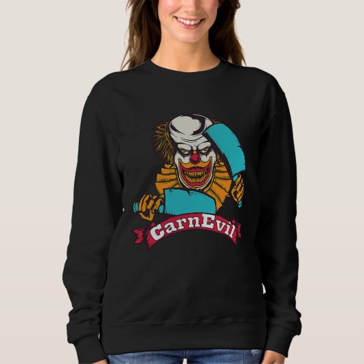 CarnEvil  Horror Creepy Scary Halloween Clown Trui (Voorkant)