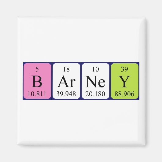 Carney periodiek table name magnet (Voorkant)