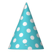 Carnival Aqua Blue White Grote Stippen Birthday Feesthoedjes (Links)