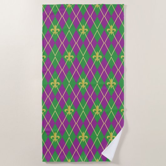 Carnival Argyle Beach Towel Strandlaken (Voorkant)