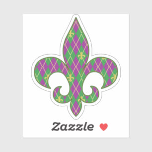 Carnival Argyle Contour Sticker