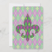 Carnival Argyle Party Invitation Kaart (Achterkant)